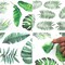 Leaf Wall Decals,64 PCS Removable Tropical Plants Tree Leaves Stickers (Green Leaves)